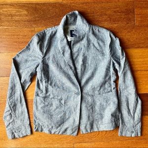 Gap navy chambray linen blazer size 0